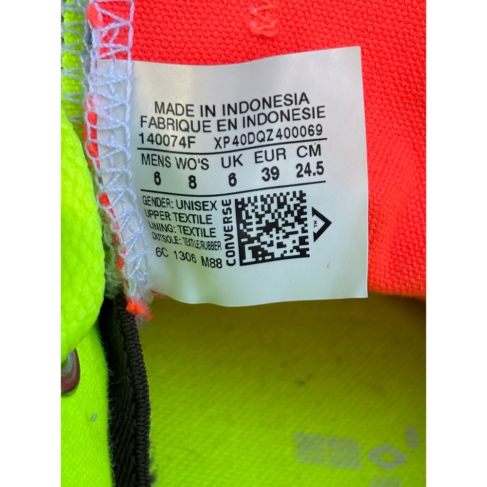 Converse Chuck Taylor All Star Triple Tongue Neon Grey Sneakers 140074F Womens 8 - Picture 6 of 12